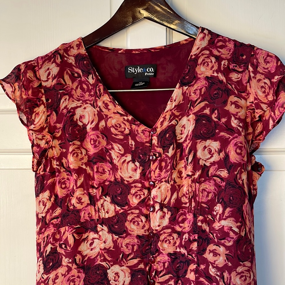 Style & Co rose blouse